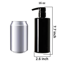 2 x Brand New Youngever set of 5 500ML pump bottles for shampoo, reusable plastic pump dispenser soap dispenser lotion dispenser empty bottle for liquid shampoo lotions kitchen bathroom black  - RRP €37.98