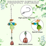 1 x Brand New GORGECRAFT 3D Fairy Metal Wind Chimes Green Angel Wind Bells Hanging Chime Fairies Figures for Women Home Patio Porch Garden Indoor Outdoor - RRP €20.4