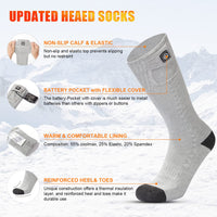 1 x RAW Customer Returns Heated Socks Heated Socks Women Men, SAVIOR HEAT Electric Warm Socks Rechargeable 7.4V 2200mAh Battery Heating Socks Winter Skiing Motorcycle Camping Hiking - RRP €94.6