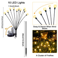 1 x RAW Customer Returns Micacorn Solar Garden Lights, Solar Firefly Garden Lights 2 Pack 2 Modes 20 LED Firefly Lights IP65 Waterproof Solar Garden Decorative Lights for Sidewalk Yard Patio Decorative - RRP €22.45