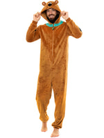 1 x RAW Customer Returns Scooby-Doo Men s One Piece Pajamas Onesie One Piece Pajamas for Adults Brown Medium - RRP €48.95