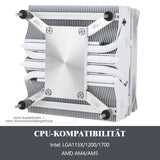 1 x RAW Customer Returns Thermalright AXP90-X53 white low profile CPU air cooler, 53mm height, TL-9015W Slin PWM fan, AGHP 3.0 technology, for AMD AM4 AM5 Intel 1150 1151 1155 1156 1200 1700 white  - RRP €25.68