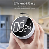 1 x RAW Customer Returns Kitchen Timer Large LED Magnetic Digital Countdown Countup Timer Visual Timer Easy for Kids Seniors Teachers and for the Classroom Homework Cooking Fitness Baking Teaching Bathing White - RRP €19.99