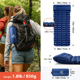 1 x RAW Customer Returns HIKENTURE Camping Sleeping Mat Ultralight with Pump Bag - 71cm Wide - Inflatable Sleeping Mat Small Pack Size - Camping Mattress Sleeping Mats Outdoor Sleeping Mat-A1 - RRP €35.28