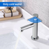 1 x RAW Customer Returns AiHom cold water tap cold water tap small tap cold water guest toilet single lever tap bathroom taps chrome pedestal valve pedestal tap for bathroom - RRP €26.21