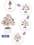 4 x Brand New Jovivi Chakra Crystal Tree Gemstone Tree of Life with Ceramic Base Bonsai Tree Crystal Money Tree Feng Shui Decoration Home Office Ornament - RRP €139.96