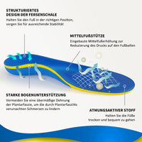 1 x RAW Customer Returns Orthopedic insoles gel shoe insoles for flat feet, plantar fasciitis, foot pain, heel spurs - insoles work shoes insoles sports for women and men - L blue - RRP €25.2