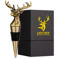 1 x RAW Customer Returns LKKCHER Deer Wine Bottle Stopper, Vintage Gift for Men and Women, Birthday Gifts for Fathers, Christmas Gifts for Men, Dads, Women, Stag Gifts, Accessories for - RRP €20.29