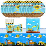 3 x Brand New MEZHEN Excavator Party Tableware Construction Site Vehicles Children s Birthday Decoration Excavator B Birthday Party Tableware Paper Plates Cups Napkins Party Tableware Set Table Decoration 10 People - RRP €50.97