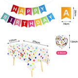 7 x Brand New VIKY Birthday decoration set boy girl, children s birthday tablecloth Happy Birthday decoration, birthday decoration kit, children s birthday decoration balloons, party accessories for decoration birthday - RRP €77.63