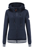 1 x RAW Customer Returns TrendiMax women s sweat jacket, hoodie, zip hoodie, hooded jacket, winter sweatshirt jacket, navy blue, L - RRP €40.33