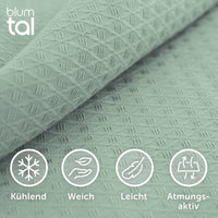 1 x RAW Customer Returns Blumtal cooling blanket 150x200 cm - summer blanket bamboo - OEKO-TEX certified cooling blanket as sofa blanket summer travel blanket - cooling blanket bed - self-cooling blanket - self-cooling duvet - green - RRP €32.99