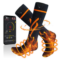 1 x RAW Customer Returns Heated Socks Women Men, APP Remote Control Electric Heated Socks, Heating Socks with 3 Heat Settings, 60 Foot Warmer for Skiing Hunting Camping Riding Outdoor Winter - RRP €54.85