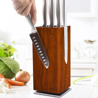 1 x RAW Customer Returns Dmore 360 rotating magnetic knife block without knife -magnet knife holder made of fine acacia wood, extra large capacity magnetic knife board for knives and utensils for kitchen table - RRP €39.99