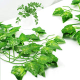 1 x RAW Customer Returns KASZOO Artificial Ivy Garland, 12 Pieces Green Ivy with Nylon Cable Ties Plants Ivy Vine for Garden Wedding Party Wall Decoration - RRP €10.07