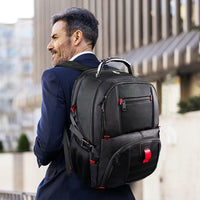 1 x RAW Customer Returns MATEIN Laptop Backpack for Men, 18 Inch Daypack Multifunctional Large Waterproof Laptop Backpack with USB Charging Port for Men Black - RRP €51.24