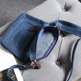 1 x RAW Customer Returns Jeans Women s Shoulder Bag Women s Shoulder Bag Jeans Crossbody Bag Jeans Bag Women Casual Shoulder Bag Messenger Bag Women Denim Hobo Style Fashion, Image 1, 21 22cm - RRP €58.8