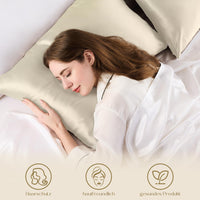 1 x RAW Customer Returns ZIMASILK 100 silk pillowcase for hair and skin. Double-sided 19 momme pure mulberry silk pillowcase with zipper, 1 piece. 40 x 80 cm, beige  - RRP €28.22