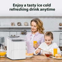 1 x RAW Customer Returns Ice Cube Maker FOOING Ice Machine Maker Countertop Ready in 6 Minutes 2L Ice Maker with Ice Scoop and Basket LED Display Ice Maker for Home Bar Kitchen Office - RRP €109.99