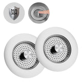 1 x RAW Customer Returns Hibbent 2 set plugs for sinks, all metal plug and strainer, anti-clogging, kitchen sink strainer plug, and prevent odors-sink depth 22mm - RRP €30.24