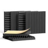 1 x RAW Customer Returns GETOREX 12 acoustic panels 30x30x5cm - wall panels - gaming decoration - self-adhesive wall panels - wooden wall panels - foam board - sound insulation - wooden wall panels - acoustic foam - RRP €24.78