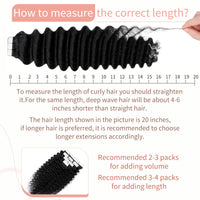 1 x Brand New Silk-co Tape in extensions real hair 40cm, deep wave hair extensions, 100 Remy natural black tape in hair extension real hair, real hair extension 20 pieces 40g pack 1B natural black 40cm - RRP €18.0