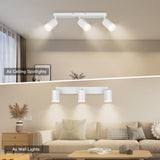 1 x RAW Customer Returns Kambo Blanco Ceiling Spotlight Lamp with 3 Spotlights - GU10 Adjustable Ceiling Spotlights - Modern Ceiling Spotlights - LED Indoor Ceiling Lamp - Bedroom Living Room Ceiling Lights Without Bulb - RRP €31.73