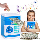 1 x RAW Customer Returns Ltteaoy Money Box Safe Electronic Coin Money Safe ATM Cash Coin Banks with Password Protection, Automatic Paper Money Scroll, Festival Birthday Gift for 4-11 Kids Girls Boys Blue  - RRP €23.52