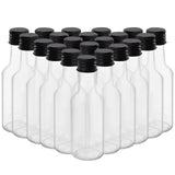 1 x RAW Customer Returns BELLE VOUS Small liquor bottles pack of 24 - 150ml - Reusable small bottles for filling made of plastic with black screw cap, liquid funnel for pouring and filling - RRP €29.23