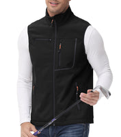 1 x RAW Customer Returns AjezMax Vest Men Leitch Fishing Vest Windproof Softshell Sleeveless Jacket Bodywarmer Fleece Vest Full-zip Sleeveless Jacket - RRP €38.57