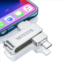 1 x RAW Customer Returns MUXXUE 128GB i Phone Memory Stick, 3 in 1 i Phone Memory Stick for Photos and Videos, Photo Stick for i Phone, i Pad, USB-C, Android Phone, PC, Tablet, Computer - RRP €18.98