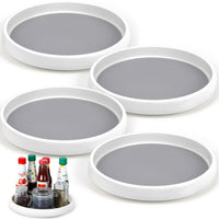 1 x RAW Customer Returns FNG8 Lazy Susan Turntable 4 Pack - 25 cm Non-Slip Turntable Organizer for Cabinet, Table, Refrigerator - Versatile Refrigerator Organizer Turntable for Organization Storage - RRP €23.99