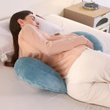 1 x RAW Customer Returns MINGPINHUIUS Pregnancy Pillow Nursing Pillow, U-shaped Pregnancy Pillow, Side Sleeper Pillow with Removable and Washable Cover, Support for Back, Stomach, Hips, Legs Blue  - RRP €32.26