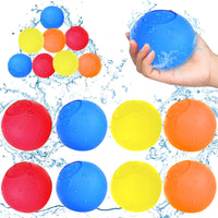 8 x Brand New Shinybox Water Bombs Balls, 8 Pack Reusable Water Bombs, Colorful Silicone Water Balloons, Outdoor Toys for Children Water Games Kids Water Fight Game Summer Fun 8 Pack  - RRP €64.4