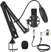 1 x RAW Customer Returns TONOR XLR Cardioid Condenser Microphone Kit Professional Cardioid Studio with T20 Microphone Arm, Microphone Shock Mount, Pop Filter for Recording, Podcasting, Voice-Over, Streaming, Home Studio TC20  - RRP €74.99