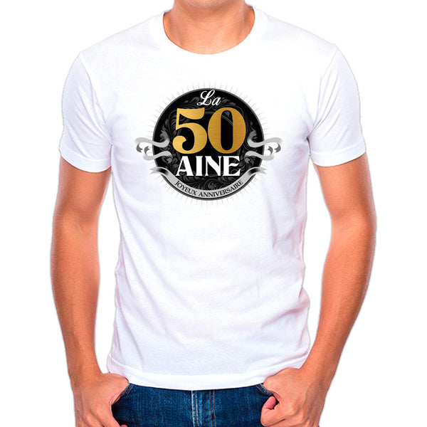 5 x Brand New G n rique 50AINE - Men s Birthday T-Shirt - RRP €120.0