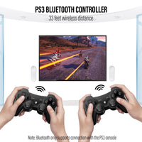 1 x RAW Customer Returns Diswoe Controller for PS-3, 2 Pack Wireless Controller for Play-Station 3 with Dual Shock, Gyro Axis, Bluetooth Controller, Rechargable Remote Gamepad Joystick with 2 Charging Cables - RRP €31.98