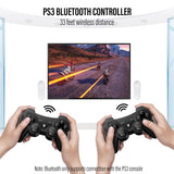 1 x RAW Customer Returns Diswoe Controller for PS-3, 2 Pack Wireless Controller for Play-Station 3 with Dual Shock, Gyro Axis, Bluetooth Controller, Rechargable Remote Gamepad Joystick with 2 Charging Cables - RRP €31.98