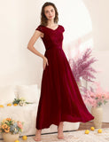 1 x RAW Customer Returns DRESSTELLS Evening Dresses Women s Ball Gown Long Evening Dresses Elegant for Wedding Graduation Dress Long Ball Gown Beach Dress Long Burgundy XL - RRP €56.99