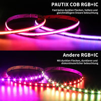 1 x RAW Customer Returns PAUTIX COB LED Strip RGB Smart IC Pixel Addressable 5M, DC24V Color Changing Strip 1903B 630LEDs m Multicolor and White Tape Light for DIY Decoration Controller Adapter Sold Separately  - RRP €41.56