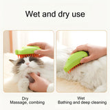 1 x RAW Customer Returns Atsmoce Cat Steamy Brush, Steam Brush Cat, Cat Brush with Steam, Cat Brush with Water, 3-in-1 Steam Brush for Cats, Multifunctional Steam Brush for Cat Grooming and Dogs Green  - RRP €11.09