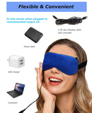 1 x RAW Customer Returns PJYU Warming Electric Eye Mask, Heated Eye Mask with Linseed for Relief of Blepharitis, Dry Eyes, Dark Circles and Stye, Washable Dark Blue  - RRP €24.16