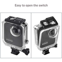 1 x RAW Customer Returns Waterproof Housing for GoPro Max Action Camera, Underwater Diving Protective Case 30m with Mount Accessories - RRP €59.99