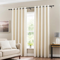 1 x RAW Customer Returns Curtain rod black 76-228 cm curtain rod extendable 19 mm diameter for bedroom, living room or kitchen by GEEBOBO - RRP €22.99