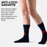 1 x RAW Customer Returns DANISH ENDURANCE 6 Pairs of Bamboo Socks, Classic, Soft, Breathable, for Daily, Men and Women, Multicolor 3x Navy Blue, 3x Red Diamonds , 43-47 - RRP €31.21