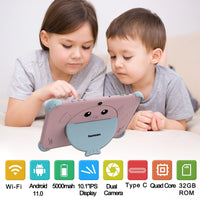 1 x RAW Customer Returns ascrecem children s tablet 10 inch Android tablet for children with WiFi dual camera IPS display Quad Core 32GB, children s tablet from 3-14 years girl boy, toddler tablet PC with child-proof case rose  - RRP €97.27