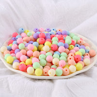 1 x RAW Customer Returns DAHI beads for threading approx. 400 pieces acrylic beads, multi-colored, round craft beads for bracelets, jewelry colorful matt beads, 10 mm  - RRP €10.07