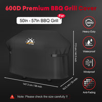 1 x RAW Customer Returns Zettum Grill Cover 147 CM -7130 Grill Cover for Weber Genesis II Series Heavy Duty Waterproof, PU cover for Weber Genesis E-330, E-310, S-310, S-330, S-335, S-340 147 L x 63 W x 113 H cm  - RRP €36.29