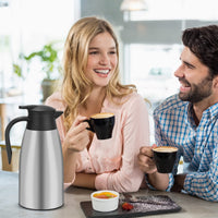 1 x RAW Customer Returns Wylnsie 2 liter stainless steel insulated jug thermos flask, teapot, double layer vacuum coffee pot, with 12 hours heat storage cold storage - RRP €21.99