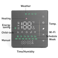 1 x RAW Customer Returns WiFi Thermostat for Gas Boiler, Programmable Backlit Touch Button Smart Thermostat Works with Alexa and Phone APP - RRP €49.18